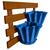 Kit Treliça e Vasos de parede - Jardim Vertical - Plástico reciclado - Treliça Argila Azul