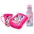 Kit Trio Escolar Infantil Garrafinha 500ml Retrô, Caneca 360ml e Sanduicheira Plasútil Minnie Rosa