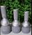 *kit trio garrafinhas em cerâmica esmaltada ou fosca para decoração de vários ambientes* Cinza