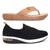 Kit Ultaconforto Modare Feminino Tênis Slip On + Tamanco Sense Flex Marrom, Preto