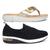 Kit Ultaconforto Modare Feminino Tênis Slip On + Tamanco Sense Flex Preto, Dourado