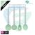 Kit Utensílios 4 Peças De Silicone Cozinha Cabo Aço Inox Verde-Piscina