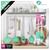 Kit Utensílios 6 Peças De Silicone Cozinha Cabo Aço Inox Verde-Tiffany