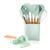 Kit Utensílios de Silicone 13 Peças cabo de madeira masterchef cozinha confeitaria Verde Claro