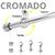 Kit Varão de Alumínio Para Cortina 2,00 Metros 19mm com emenda VARIAS CORES CROMADO