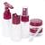 Kit Viagem Frascos Pote Porta Shampoo Sabonete Multiuso 30ml Vermelho escuro