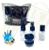 Kit Viagem Porta Shampoo Cremes Frascos Premium 7 Peças Azul