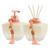 Kit Vidros Banheiro Luxo Degrade 280ml Porta Sabonente e Difusor + Varetas Rose
