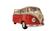 Kombi Branca Miniatura De Ferro  De 1962 Volkswagen Van Escala 1:32 Vermelho