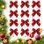 Laços Para decorar Arvore de Natal Brilhantes Kit com 12 Unidades  VERMELHO