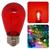 Lâmpadas Led Retrô Bolinha 1w S14 110v Abajur Luminárias Jardim 61462 Vermelho