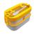 Lancheira Marmita Com 3 Compartimentos  E Talheres ZY19-094 Amarelo