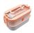 Lancheira Marmita Com 3 Compartimentos  E Talheres ZY19-094 Rosa