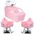 Lavatório Confort + 2 Poltrona Reclinável Base Quadrada Rosa bebê