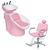 Lavatório Neon Retro + Cadeira Hidráulica Talita Rosa bebê
