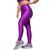 Legging Fitness Malha Trilobal Canelada  Feminina Academia Roxo