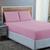 Lençol Cama de Queen Size 03 peças com Elástico Percal 300 Fios 100% Algodão ROSA BEBE