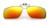 Lentes Clip On Para Óculos Polarizadas Proteção U V 400 Dourado