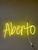 Letreiro de LED Placa de neon aberto Amarelo