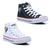 Lgbt Orgulho Tenis Kit Tenis 2 Pares All Botinha Cano Alto Mega Lançamento128Bo Branco, Preto