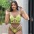 Lingerie Sexy Transparente Cropped Conjunto Sutiã E Calcinha Amarelo neon