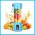 Liquidificadores elétricos portáteis de suco de frutas, verão pessoal, mini garrafa, casa, usb, 6 lâminas espremedor, co Azul
