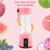 Liquidificadores elétricos portáteis de suco de frutas, verão pessoal, mini garrafa, casa, usb, 6 lâminas espremedor, co Rosa