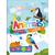 Livro Cartilha Para Colorir Pintar Pedagógico Infantil De Aprender Criativo + de 100 Adesivos Divertidos Tilibra Animais