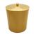 Lixeira 5 Litros Com Tampa Pino Metalizada Dourado Plástica Para Cozinha Banheiro - AMZ Dourado