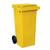 Lixeira Carro Coletor Lixão 120 L Contentor Lixo - Preto Amarelo