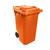 Lixeira Carro Coletor Lixão 240 L Contentor Lixo laranja