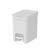 Lixeira Com Pedal 6 Litros Porta Cesto De Lixo Plástica Cozinha Banheiro Trium - LX 4000 OU Branco