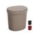 Lixeira de Pia para Cozinha Coza Brinox Basic Cesto Lixo de Bancada 2,5 Litros Compacta Bege