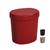 Lixeira de Pia para Cozinha Coza Brinox Basic Cesto Lixo de Bancada 2,5 Litros Compacta Vermelho