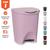Lixeira Escritorio Cozinha Banheiro C/ Pedal 7,5l Plast. Rosé