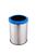 Lixeira Inox Com Aro Plástico 30 Litros Lixo Reciclável Azul