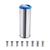 Lixeira Inox Com Tampa Basculante Flip-top 30 Litros Cesto De Lixo Azul