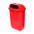 Lixeira Papeleira Suporte Poste Ou Parede 50 Litros Coleta Seletiva Reciclagem Parque Condomínio Escola Estacionamento Vermelho