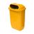 Lixeira Papeleira Suporte Poste Ou Parede 50 Litros Coleta Seletiva Reciclagem Parque Condomínio Escola Estacionamento Amarelo