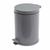 Lixeira Pedal Cesto De Lixo Tampa 4,5 Litros Cores Cozinha Banheiro Viel Cinza