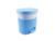 Lixeira Rattan Com Tampa Abertura Pedal Plástico Capacidade de 6 Litros Para Cozinha Banheiro Escritório Azul Bebê