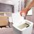 Lixeira Sensor Automática Banheiro Cozinha Lixo Inteligente Branco