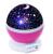 Luminária Abajur Gira Projetor Colorido De Estrelas Céu Galaxia Lua Infantil - Biashop Rosa