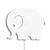 Luminária Abajur Parede Elefante Madeira G9 30cm Decoração Branco