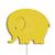 Luminária Abajur Parede Elefante Madeira G9 30cm Decoração Amarelo