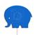 Luminária Abajur Parede Elefante Madeira G9 30cm Decoração Azul Escuro