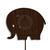 Luminária Abajur Parede Elefante Madeira G9 30cm Decoração Marrom