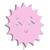 Luminária Abajur Parede Sol Madeira G9 30cm Decoração Bebê Rosa Claro