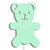 Luminária Abajur Parede Urso B Madeira G9 30cm Decoração Verde claro