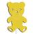 Luminária Abajur Parede Urso Madeira G9 30cm Decoração Bebê Amarelo